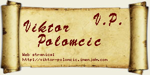 Viktor Polomčić vizit kartica